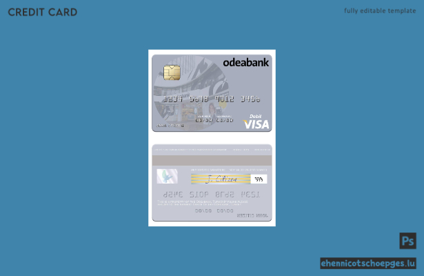 Beispielvorschau der türkischen Odeabank Visa-Debitkarte